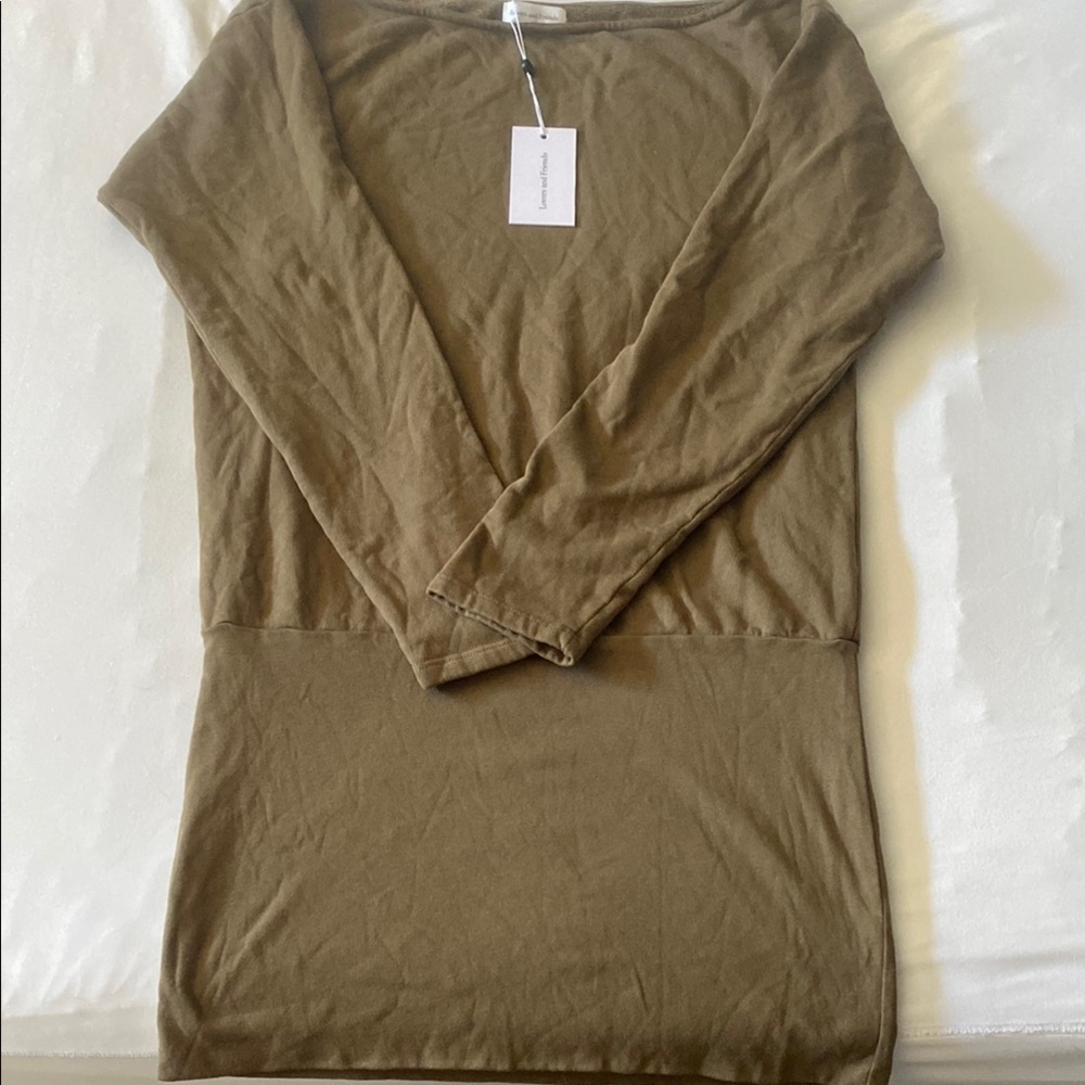 NWT Lovers and Friends Olive Long Sleeve sweatshirt Dress